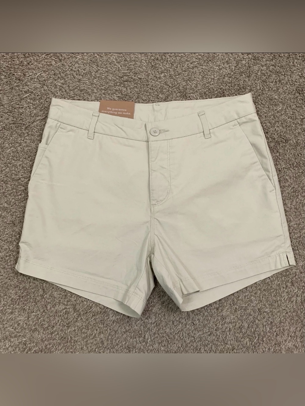 Patagonia Womens 6 Stretch All Wear Shorts Orgainic Cotton Khaki Chino 4" - NWT